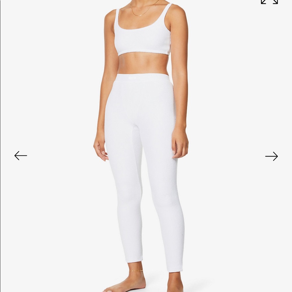 SKIMS HIGH WAIST TERRY LEGGINGS IN MARBLE